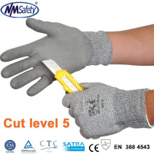 NMSAFETY neuer 13-Gauge-PU-beschichteter Schnitthandschuh / schnittbeständiger Handschuh / Level 5 Schnitthandschuhe